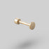 Bezel Set Clear Stone Top Labret in Gold - Titanium - Camden Body Jewellery