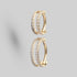 Hinged Segment Ring 2 Rows Double CZ Marquise Stone Centre in Gold - Titanium - Camden Body Jewellery