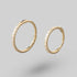 Clicker Pin Segment Ring Side Face Clear CZ in Gold - Titanium - Camden Body Jewellery