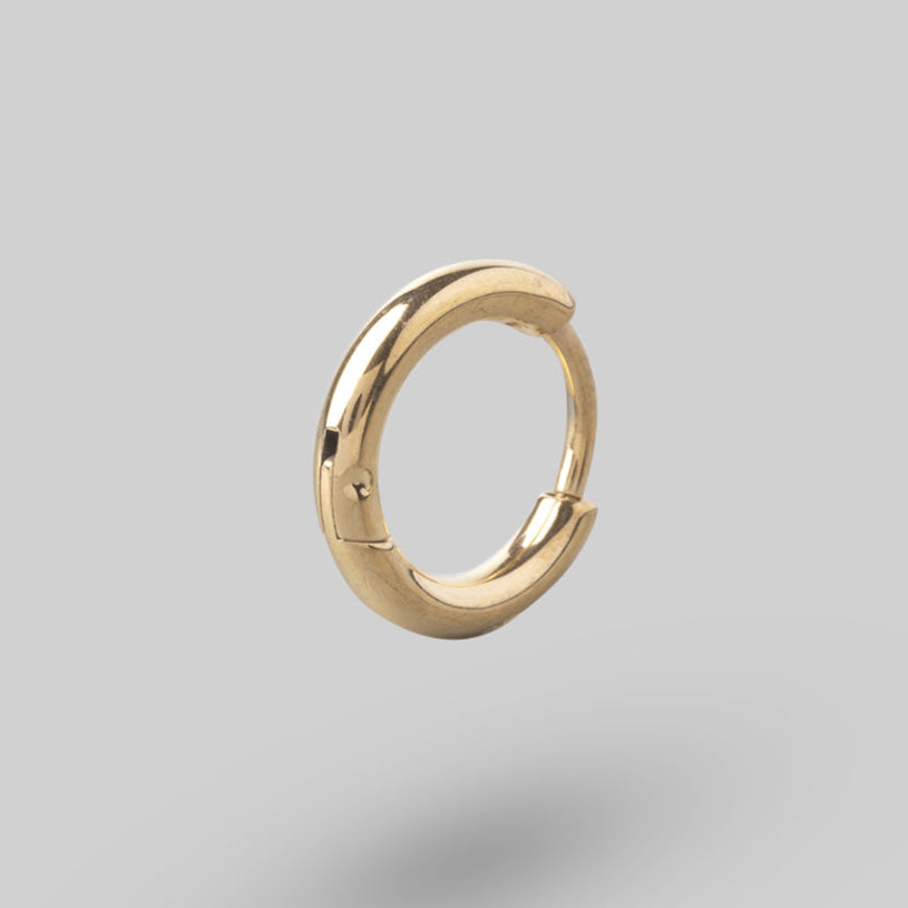 Titanium Classic Hoop (Pair) - Titanium in Gold - Camden Body Jewellery