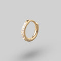 Huggie Hoop Clear CZ in Gold (Pair) - Titanium - Camden Body Jewellery