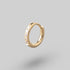 Huggie Hoop Clear CZ in Gold (Pair) - Titanium - Camden Body Jewellery