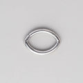 Hinged Segment Ring Oval Shape in Silver - Titanium - Camden Body Jewellery