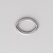 Hinged Segment Ring Oval Shape in Silver - Titanium - Camden Body Jewellery