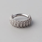 Hinged Segment Ring Large Bump Cut - Titanium - Camden Body Jewellery