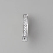 Hinged Clicker Belly Button Ring Single Pave CZ in Silver - Titanium - Camden Body Jewellery