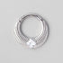 Hinged Segment Ring Large Bumps With CZ Centre - Titanium - Camden Body Jewellery