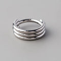 Hinged Segment Ring Triple Lined - Titanium - Camden Body Jewellery