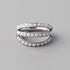 Hinged Segment Ring Triple Lined Pearl - Titanium - Camden Body Jewellery