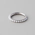 Hinged Segment Ring Side Pearl Paved - Titanium - Camden Body Jewellery