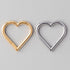 Hinged Segment Ring Heart Shape in Silver - Titanium - Camden Body Jewellery
