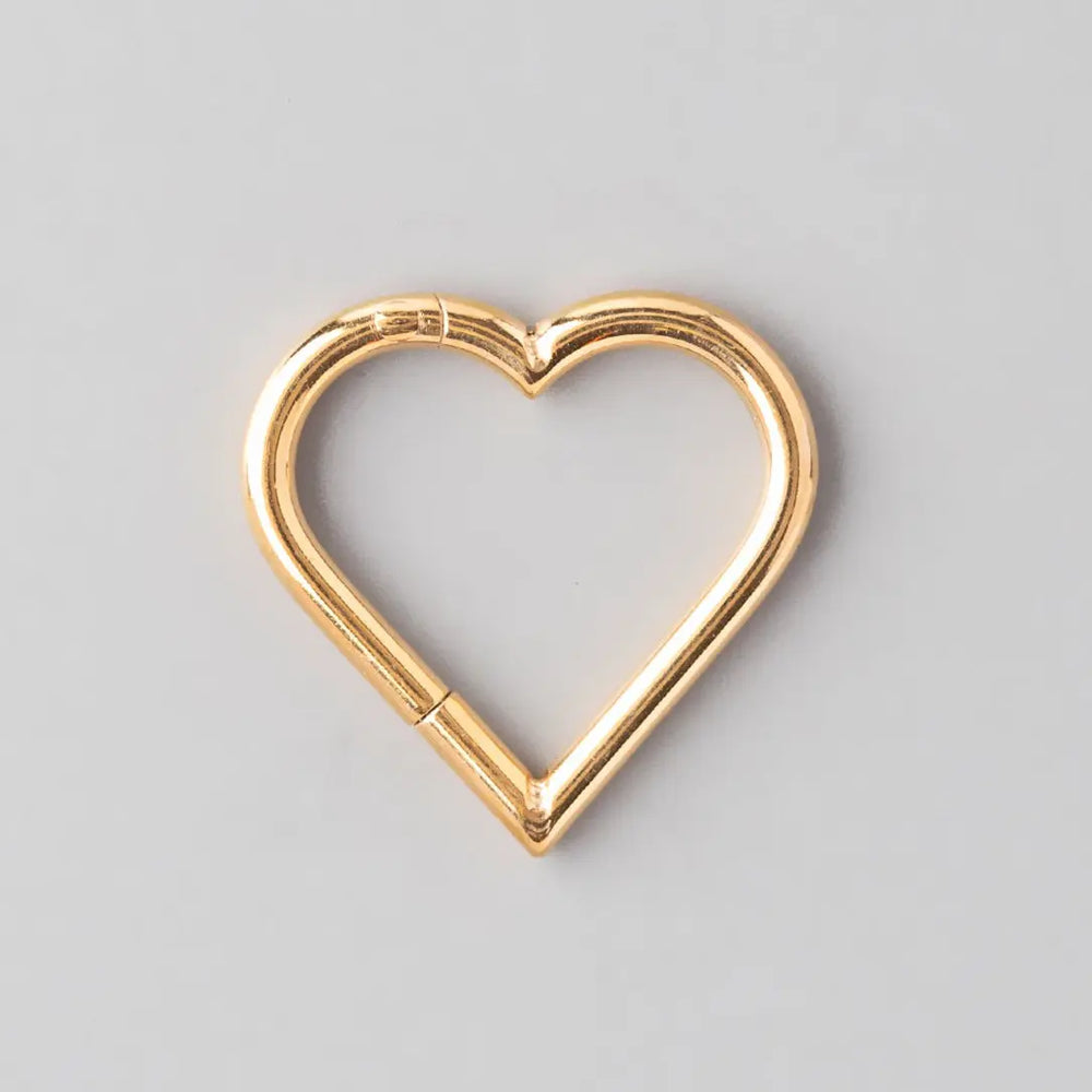 Hinged Segment Ring Heart Shape in Gold - Titanium