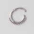 Hinged Clicker Ring with Balls Around - Titanium - Camden Body Jewellery