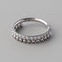 Hinged Segment Ring Paved Side with Balls Weld in Silver - Titanium - Camden Body Jewellery