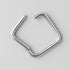 Square Shape Hinged Segment Ring in Silver - Titanium - Camden Body Jewellery