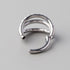 Hinged Segment Ring Triple Lined Pearl - Titanium - Camden Body Jewellery