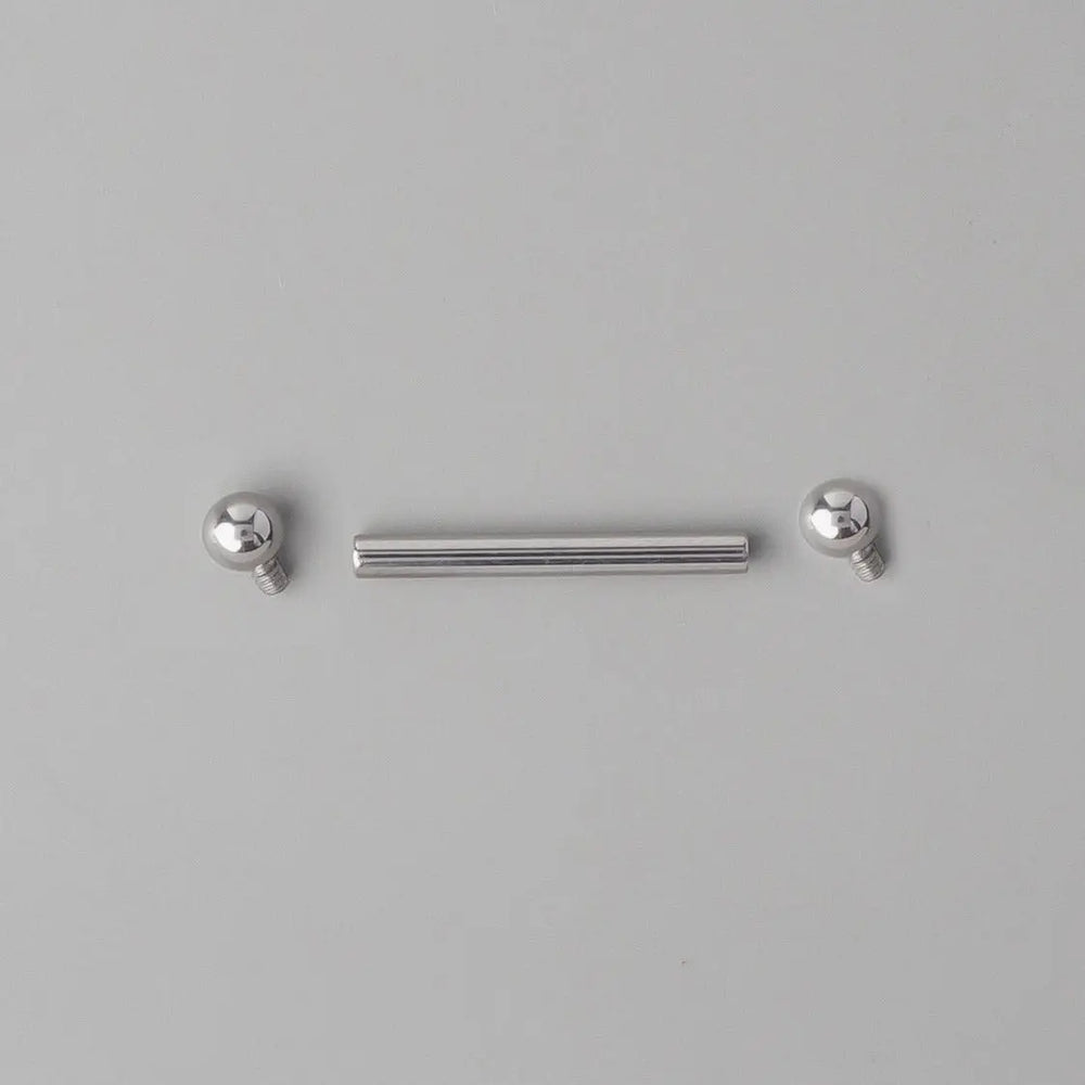 Straight Barbell with Balls - Titanium