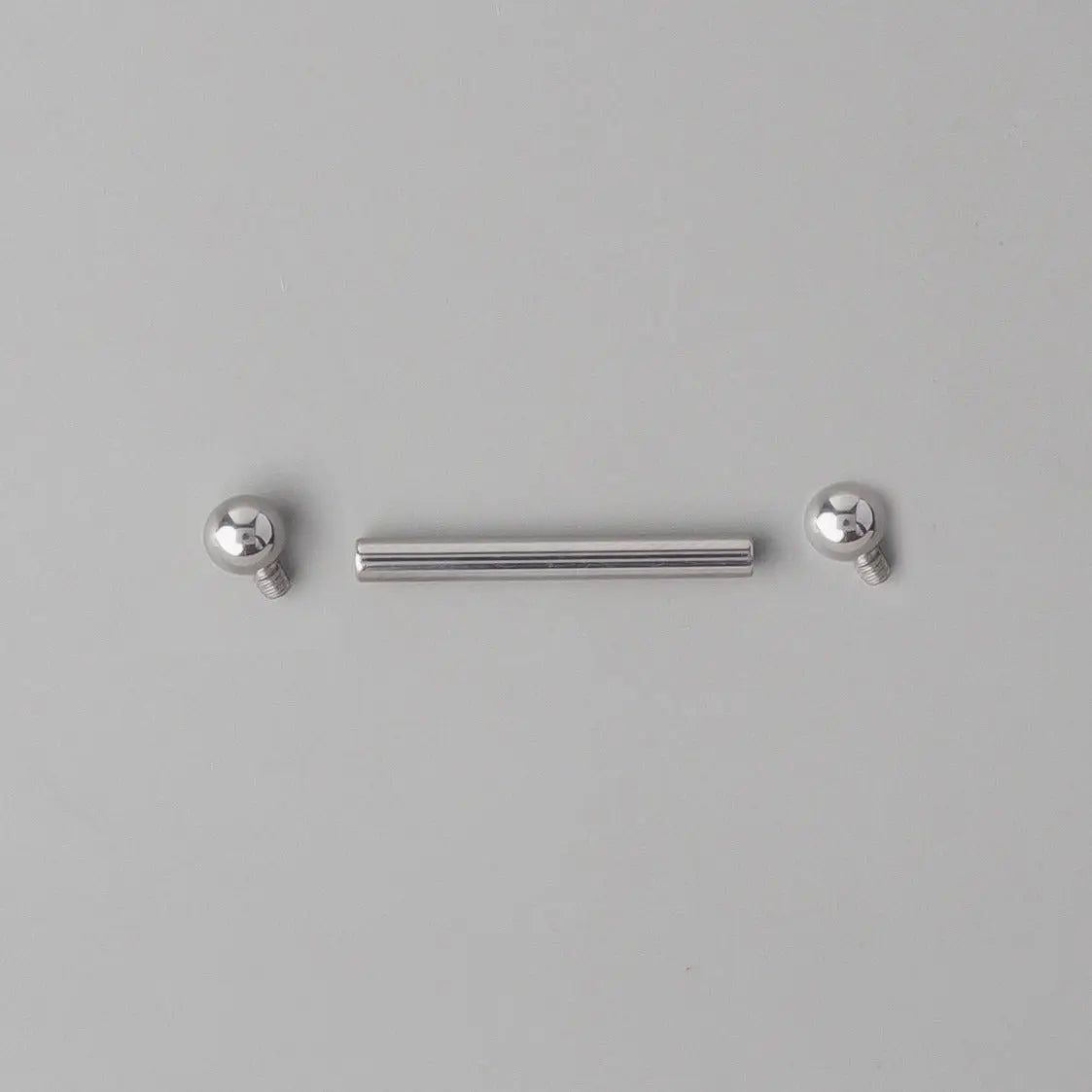 Straight Barbell with Balls - Titanium - Camden Body Jewellery