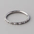 Hinged Segment Ring Square Cut CZ Side Face in Silver - Titanium - Camden Body Jewellery