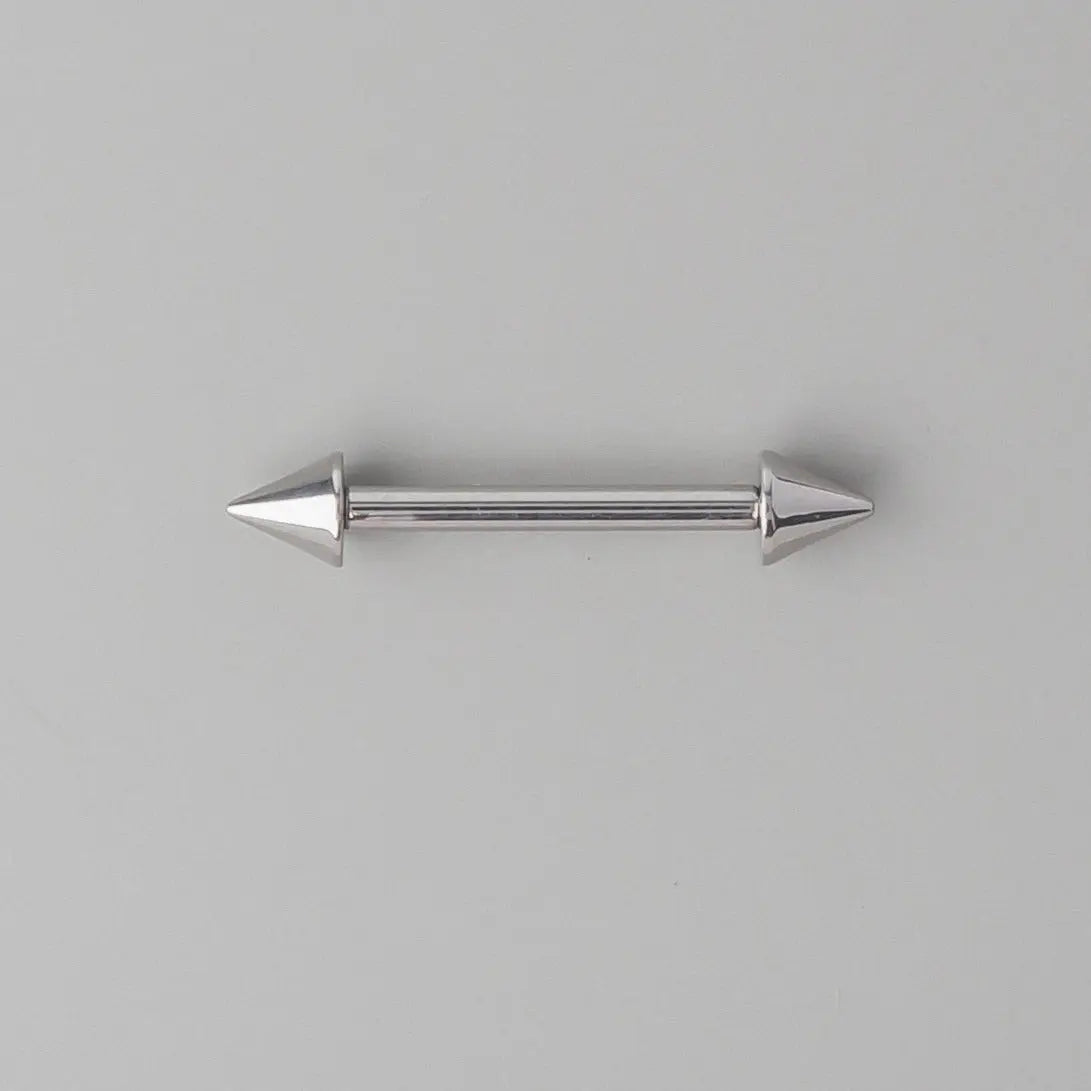 Straight Barbell with Spikes - Titanium - Camden Body Jewellery