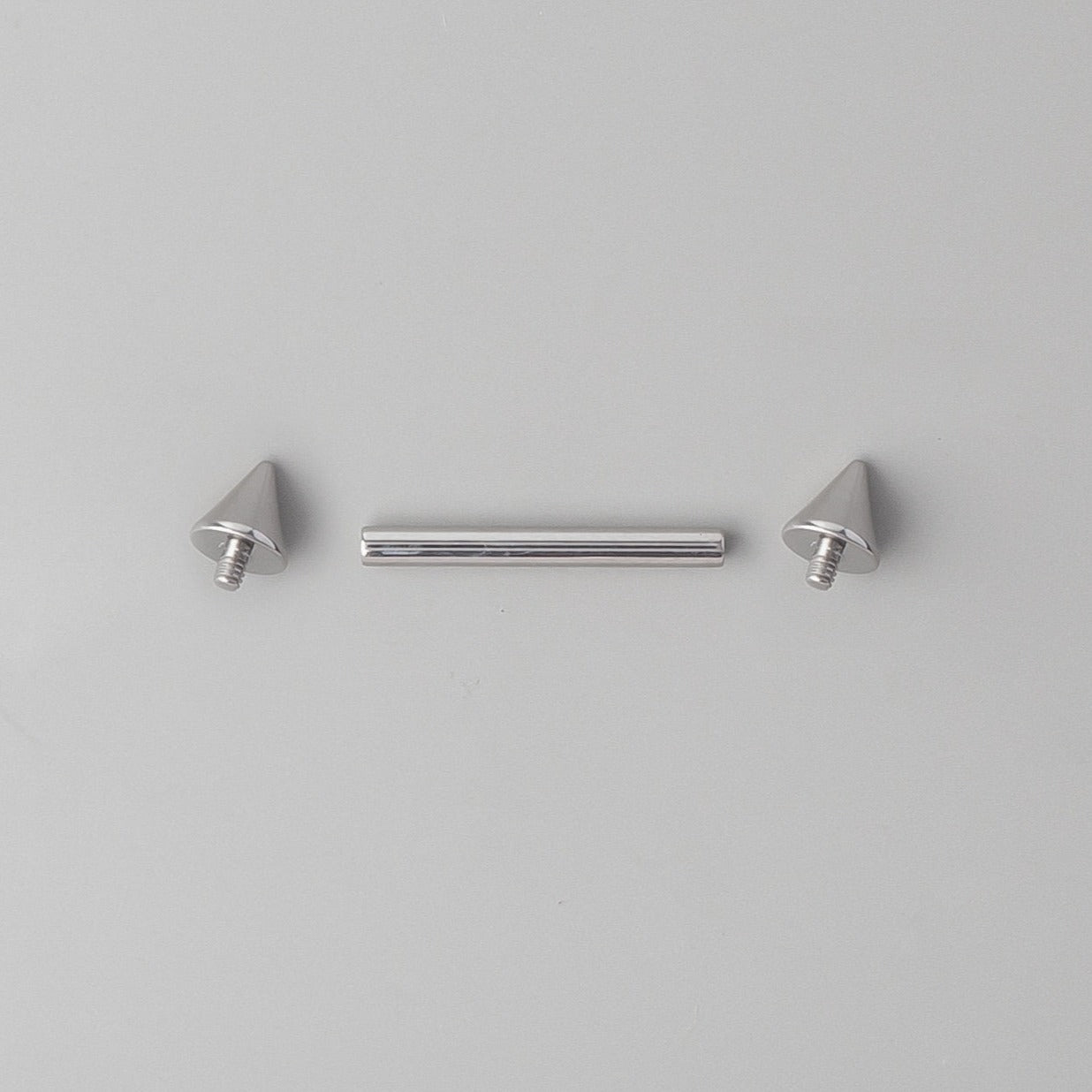 Straight Barbell with Spikes - Titanium - Camden Body Jewellery