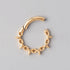 Chain & Spike Segment Hoop in Gold - Titanium - Camden Body Jewellery