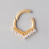 Majestic Chevron Sparkle Segment Hoop in Gold - Titanium - Camden Body Jewellery