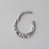 Forward Facing Hammered Segment Hoop in Silver - Titanium - Camden Body Jewellery