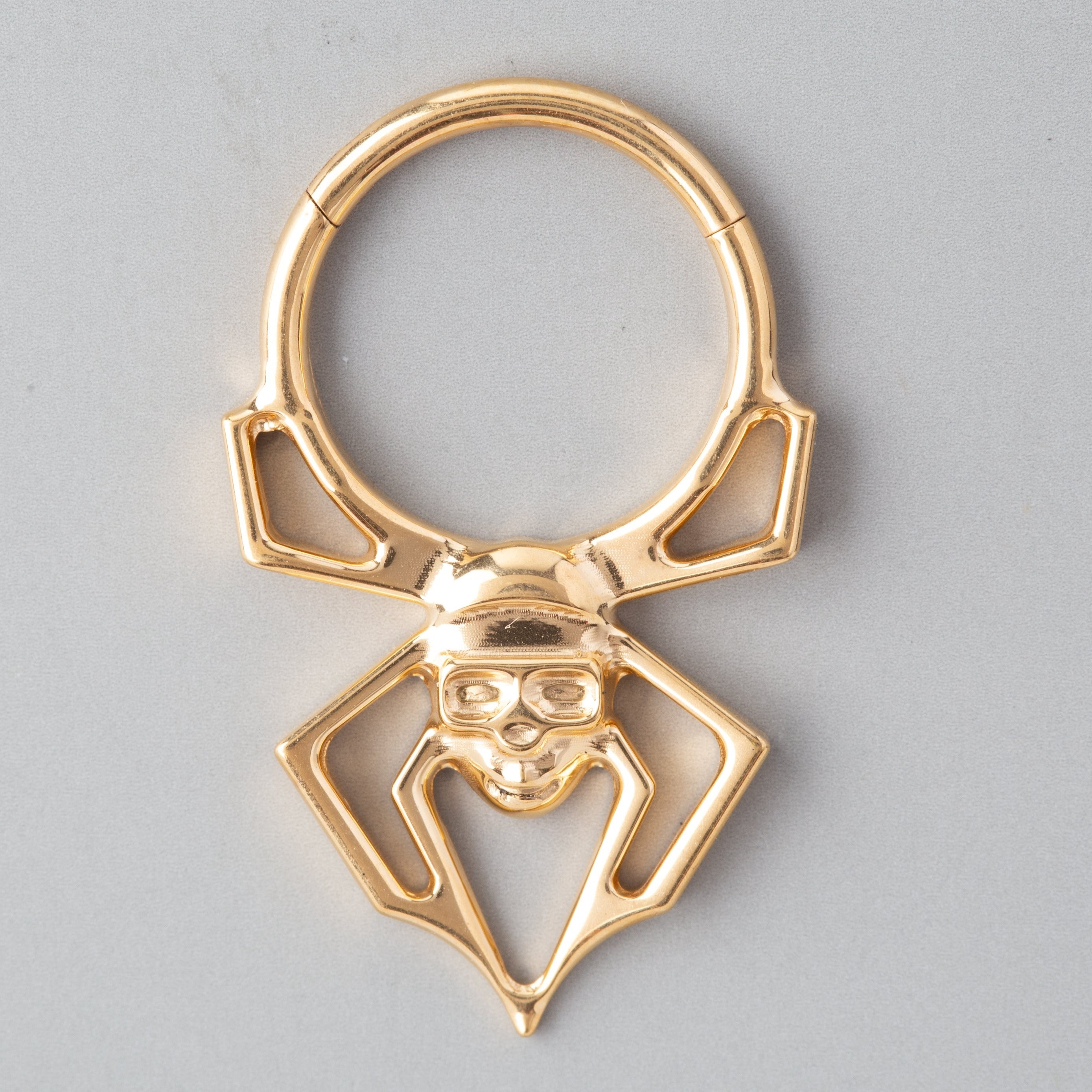 Spider Hinged Segment Hoop in Gold - Titanium - Camden Body Jewellery