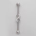 Industrial Barbell CZ Paved Infinity Symbol in Silver - Titanium - Camden Body Jewellery