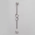 Industrial Barbell CZ Paved Infinity Symbol in Silver - Titanium - Camden Body Jewellery