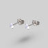 Prong Set Rose QZ Earrings - Titanium - Camden Body Jewellery