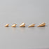 Single Titanium Gold & Silver Spikes Internally Threaded (Sold in Pairs) - Camden Body Jewellery