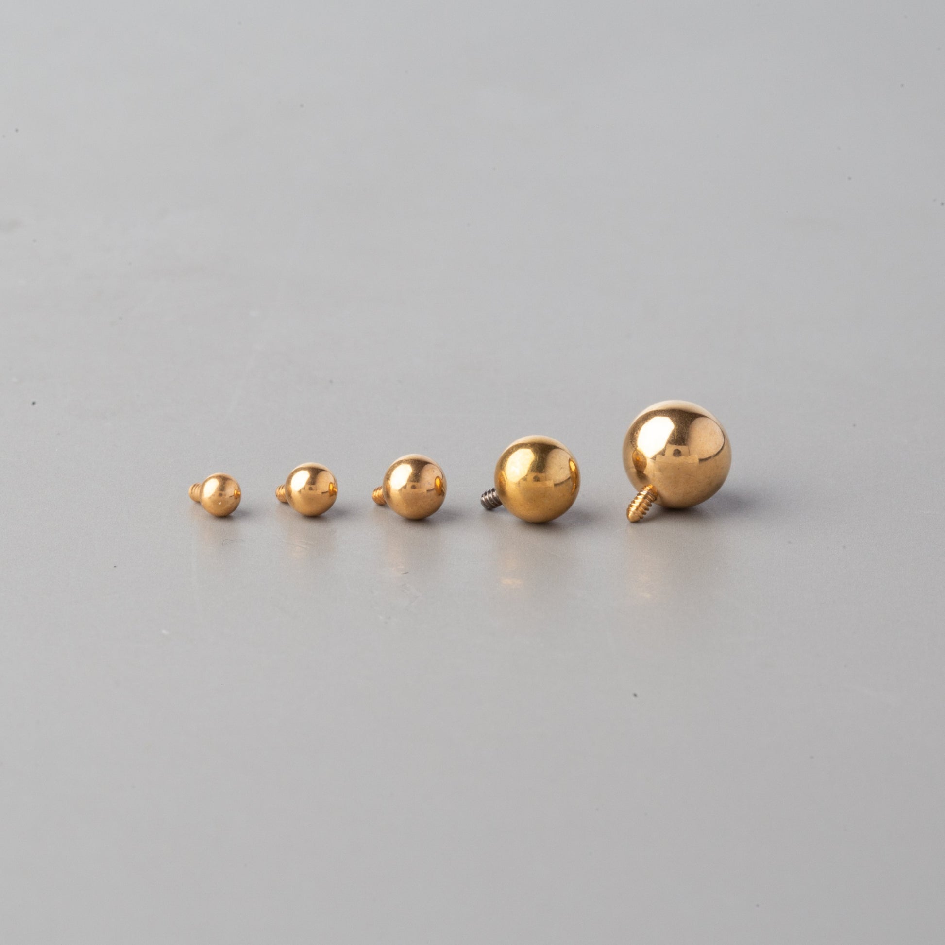 Internally Threaded Gold & Silver Titanium Balls (Sold in Pairs) - Camden Body Jewellery