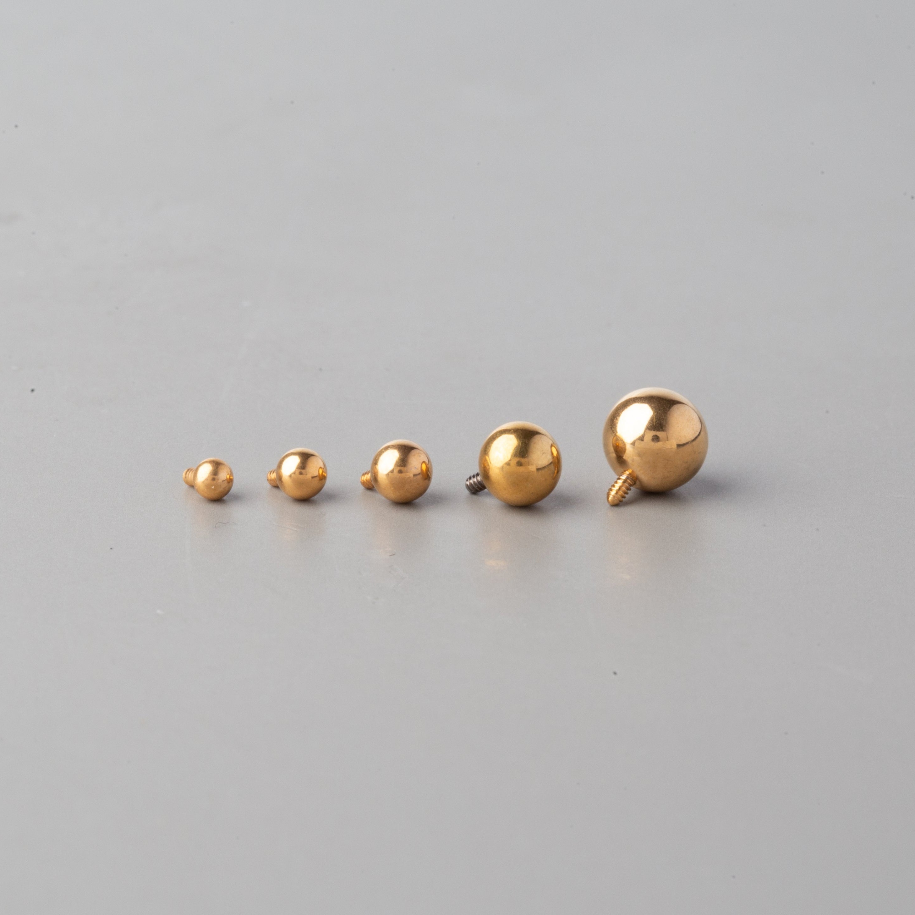Internally Threaded Gold & Silver Titanium Balls (Sold in Pairs) - Camden Body Jewellery