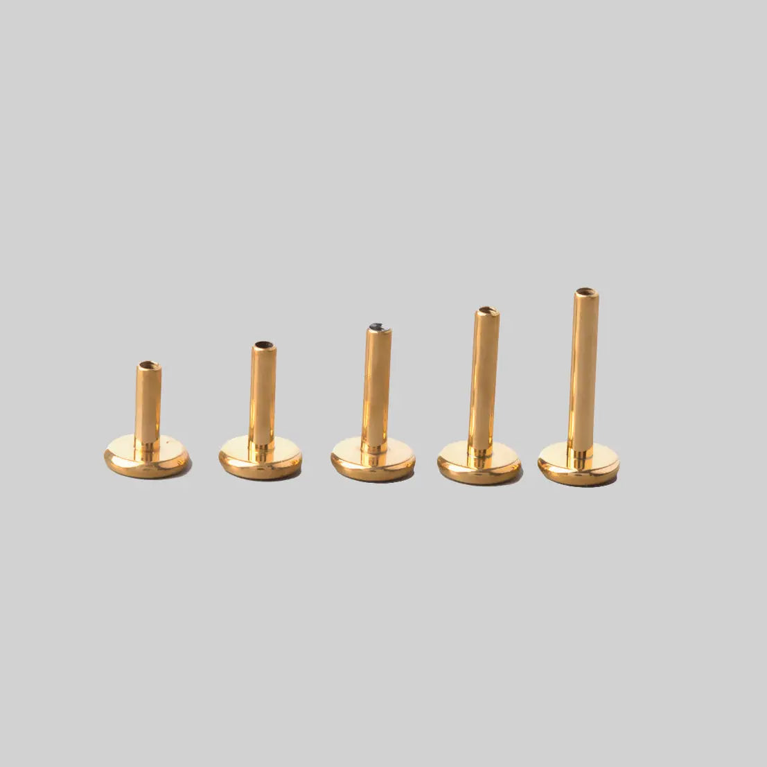 Titanium Threadless Labret Bar in Gold - Camden Body Jewellery