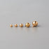 Internally Threaded Gold & Silver Titanium Balls (Sold in Pairs) - Camden Body Jewellery