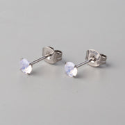 Prong Set Rose QZ Earrings - Titanium - Camden Body Jewellery