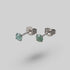 Prong Set Moss Agate Earrings - Titanium - Camden Body Jewellery