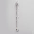 Industrial Barbell CZ Pave on Pole Barbell in Silver - Titanium - Camden Body Jewellery