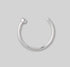 C Shape Nose Ring Clear CZ End - Titanium - Camden Body Jewellery