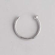 C Shape Nose Ring Flat End - Titanium - Camden Body Jewellery