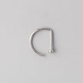D Shape Nose Ring Flat End - Titanium - Camden Body Jewellery