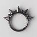 Five Spike Segment Ring in Black - Titanium - Camden Body Jewellery