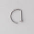 D Shape Nose Ring Flat End - Titanium - Camden Body Jewellery