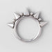 Five Spike Segment Ring in Silver - Titanium - Camden Body Jewellery