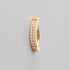 Hinged Clicker Belly Button Ring Double Pave CZ Face in Gold - Titanium - Camden Body Jewellery