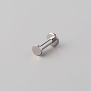 Dish Threadless Labret in Silver - Titanium - Camden Body Jewellery