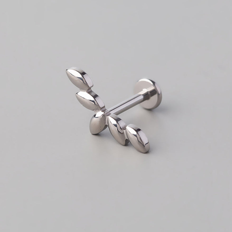 Push Tassels Threadless Labret in Silver - Titanium