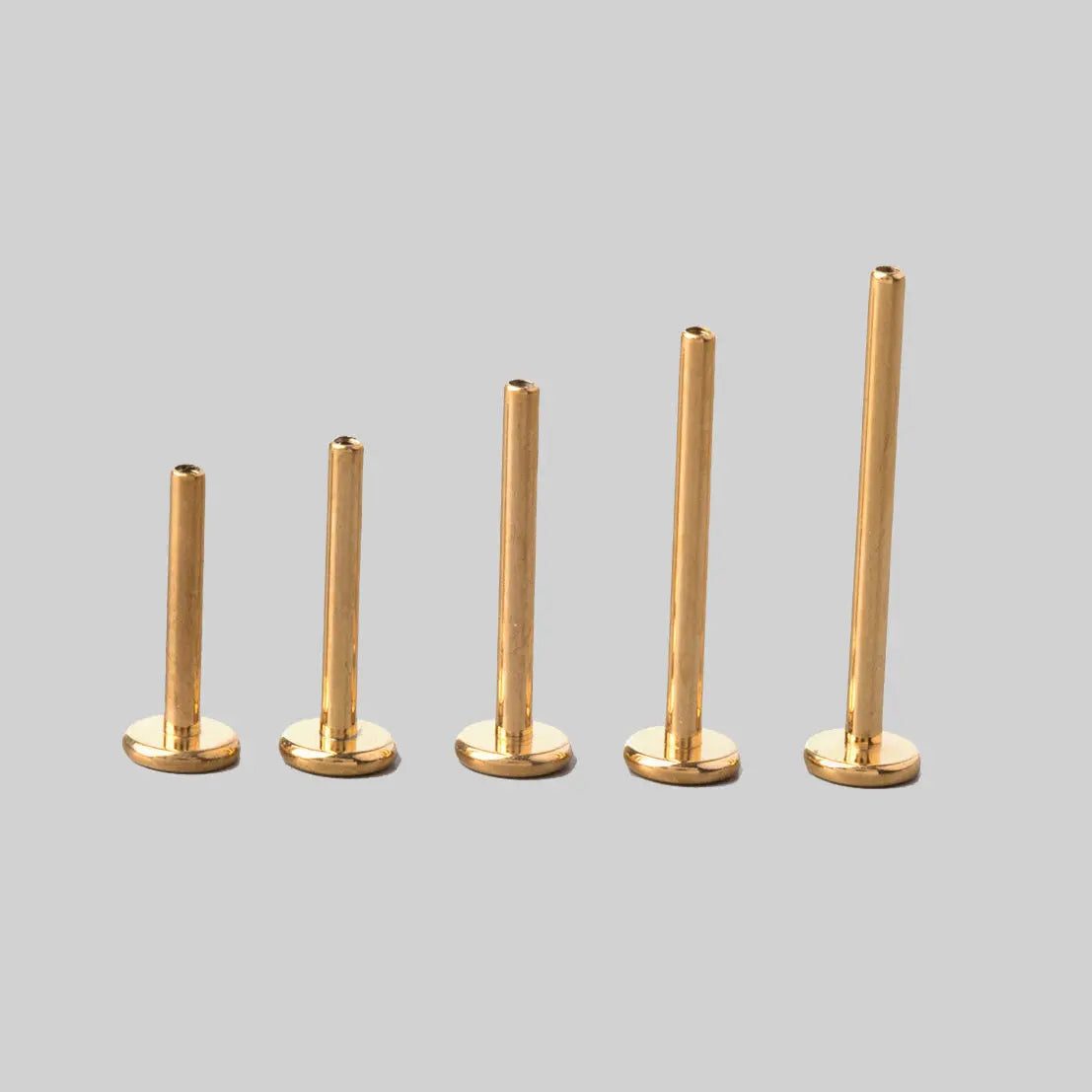 Titanium Threadless Labret Bar in Gold - Camden Body Jewellery